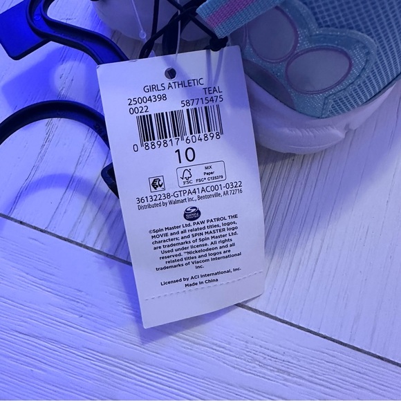 Paw Patrol Blue and White Sneakers with Velcro Closure - Picture 4 of 6